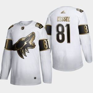 Herren Arizona Coyotes Eishockey Trikot Phil Kessel #81 Golden Edition Weiß Authentic